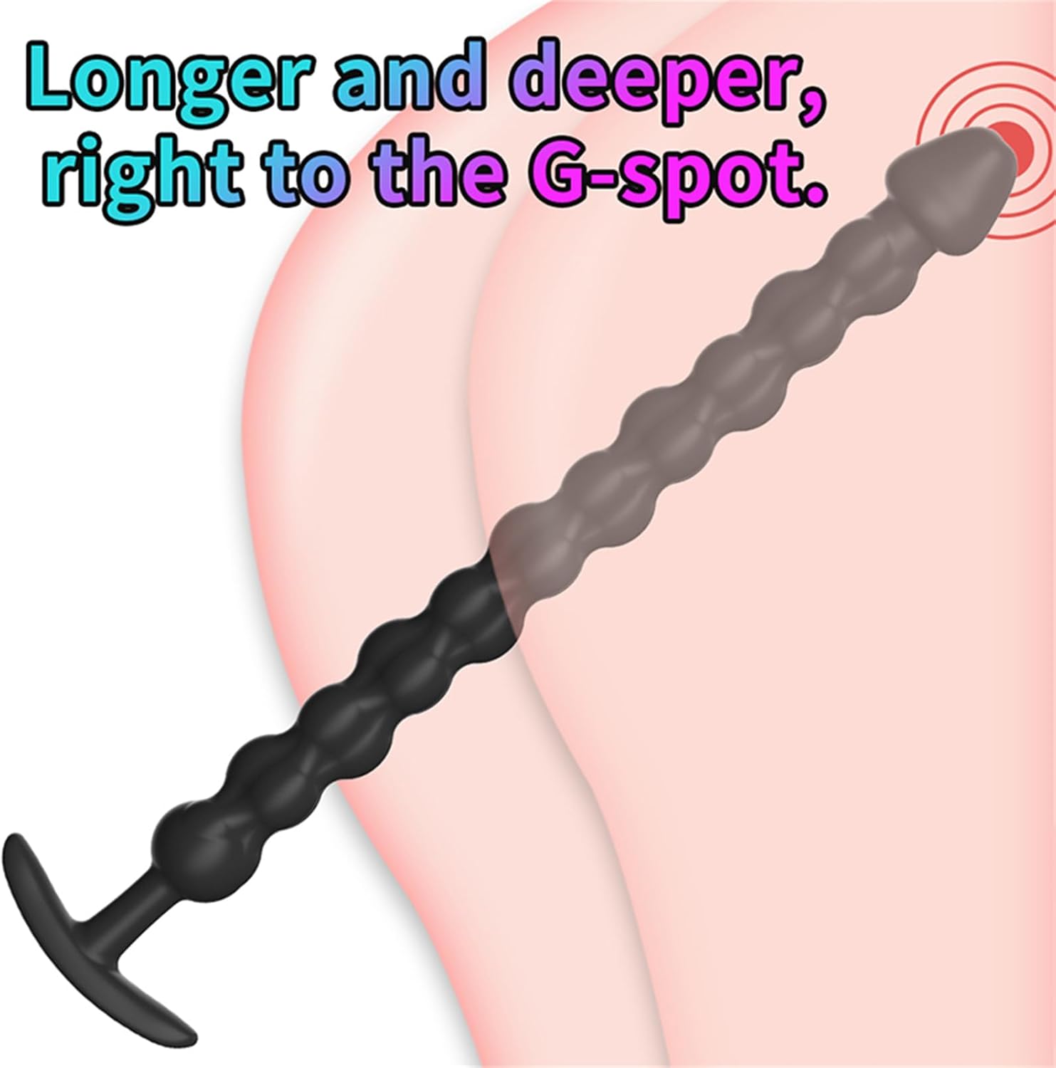 HYSMY Pull Beads with Beads Pull Rings Chain Dildo Neutral Plug Suitable for Couples and Individuals Body Safety Silicone Sex Toy (M) – Bild 3