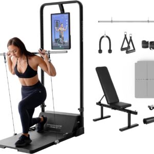 Speediance Smart Home Gym System, Gym Monster Multifunctional Smith Machine Home Gym Power Cage, Portable Cable Machine for Home Workout, Full Body Strength Training Fitness