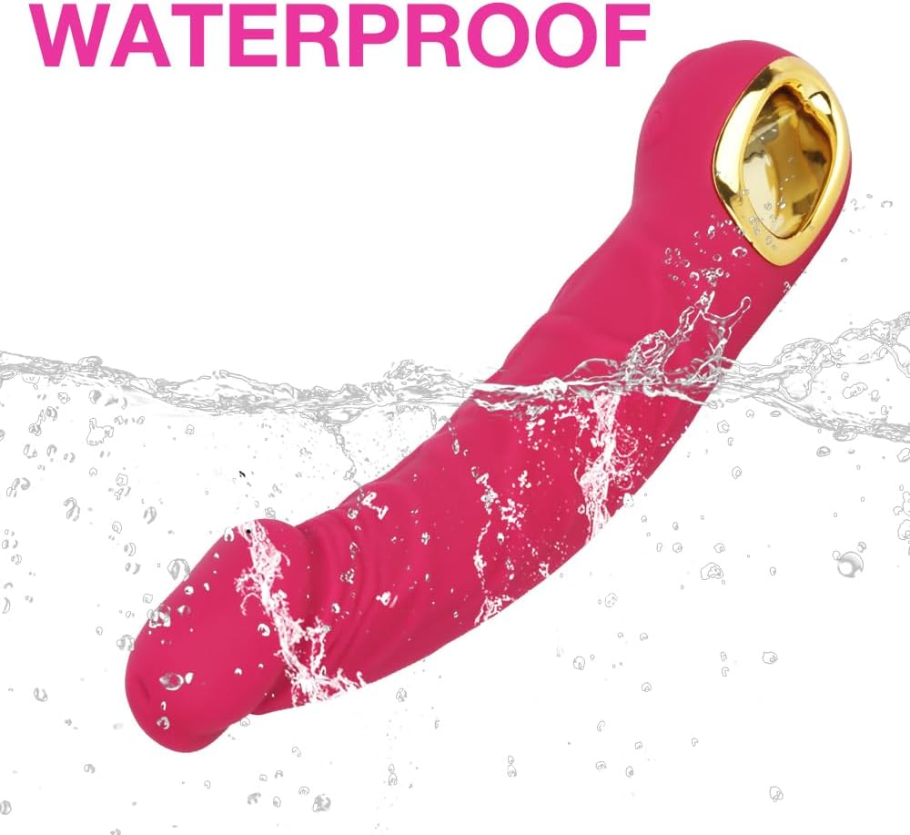 GKLWEJ G-Spot Vibrators, 22.1 cm/8.7 Inch Silicone Classic Vibrator Vibration for Women with Ring, Clitoris Vibration for Women with 10 Modes Vibrators, Sex Toy for Couples, Massage Stick – Bild 5