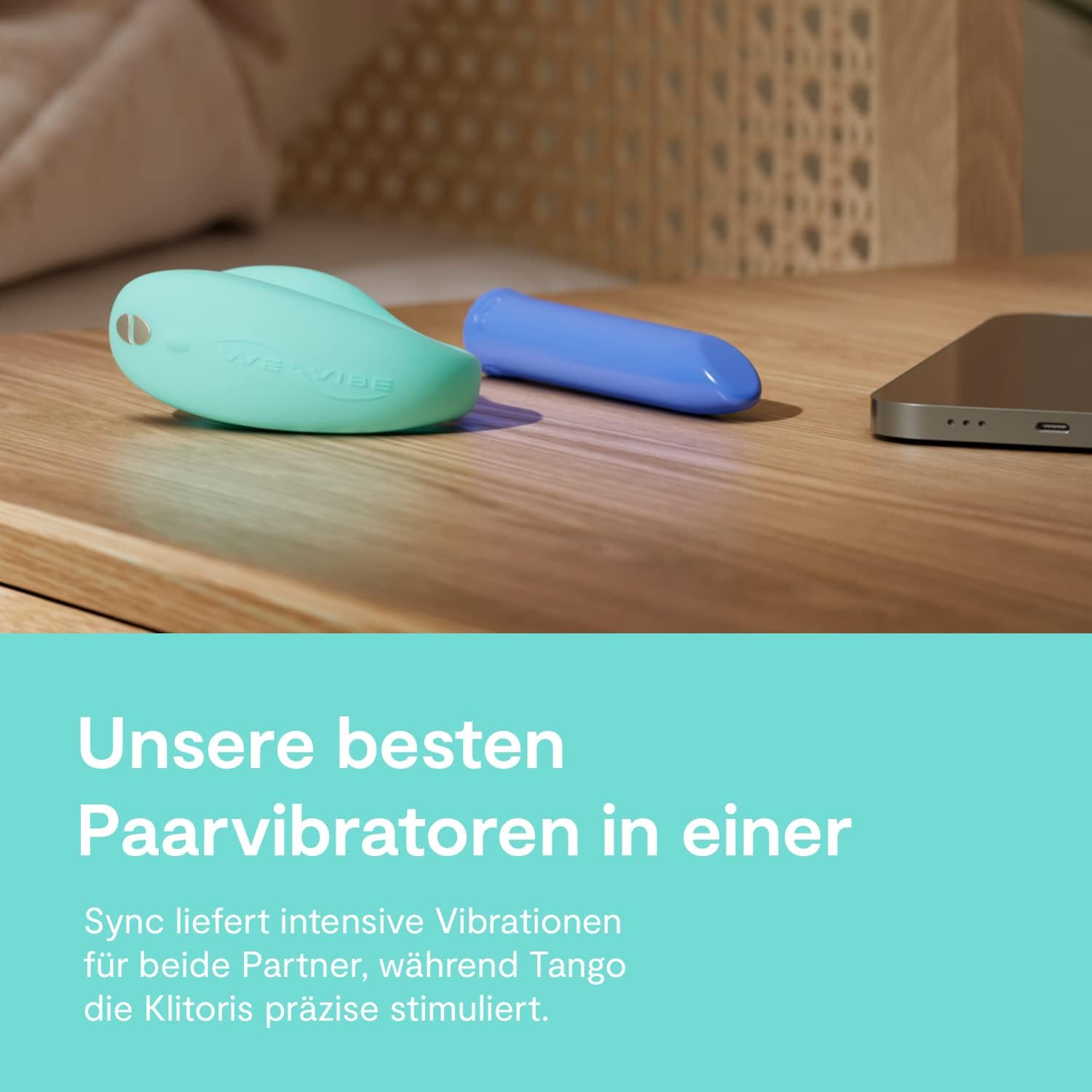 We-Vibe Anniversary Collection Sex Toy Set for Couples - 1 x Couple Vibrator and 1 x Bullet Vibrator - Set of Sync and Tango - with Remote Control and App Control - Waterproof – Bild 2