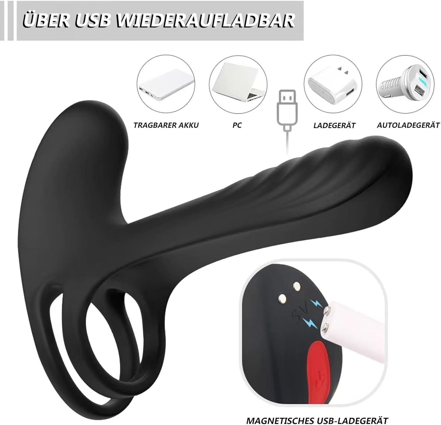 Ring Vibrator Sex Toy for Couples, Ring Erotic Sex Toy for Men with 9 Vibration Modes, Sex Toy Sets for Men Couples Vibrator Sets – Bild 7