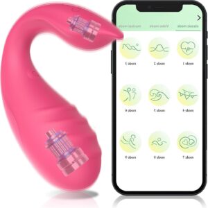 Portable Double Vibro Egg Vibrators for Her Clitoris Stimulator App Controlled Bluetooth Connection Pair Vibrator for Women 9 Vibration Modes Vibrator Sex Toy for Adults