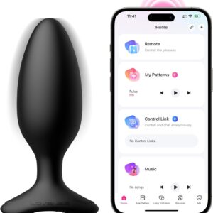 LOVENSE Hush 2 Plug for Men and Women, Butt Plug with Vibration, App Control, Plug for Beginners and Advanced Users (44 mm)