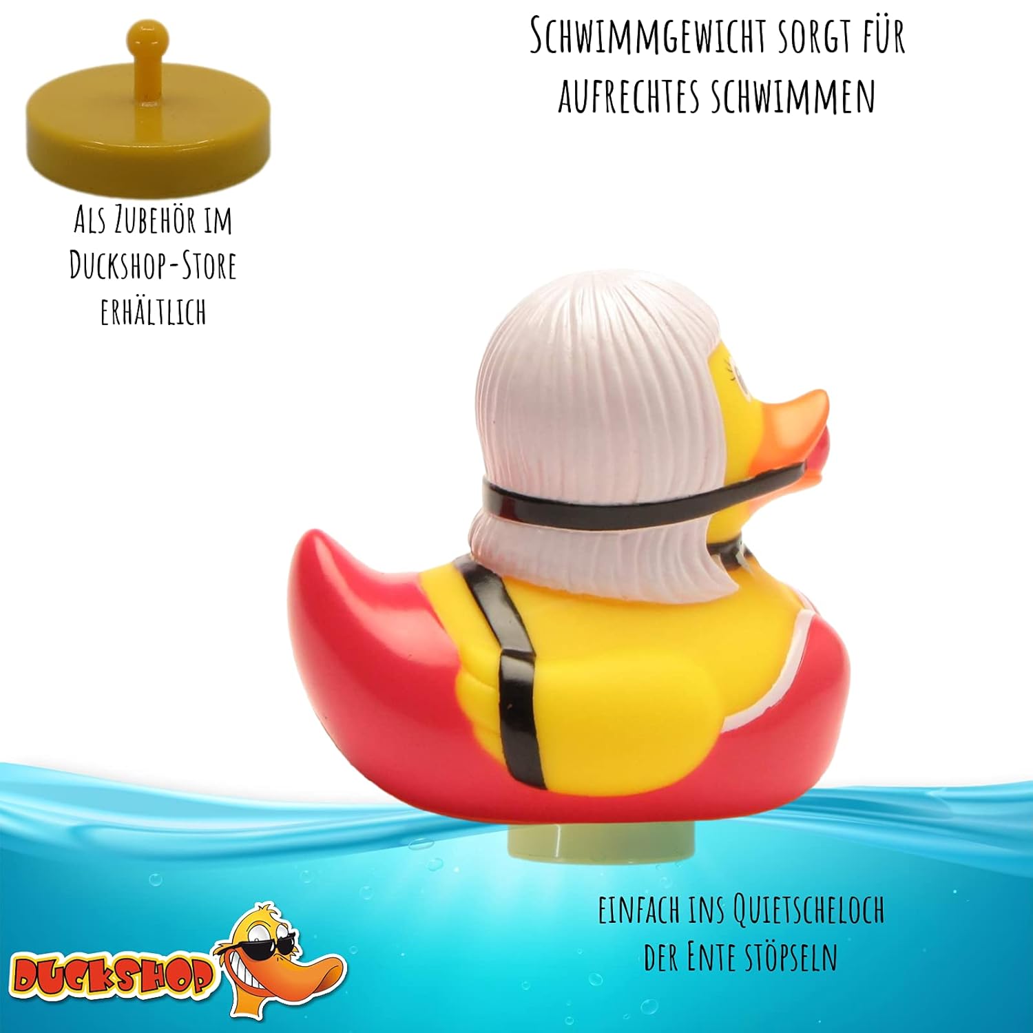 Duckshop I Bath Duck SM Bondage I Squeaky Part L: 8.5 cm I Includes Squeaky Duck Keyring in Set I Gift Adults I Present Collector – Bild 6