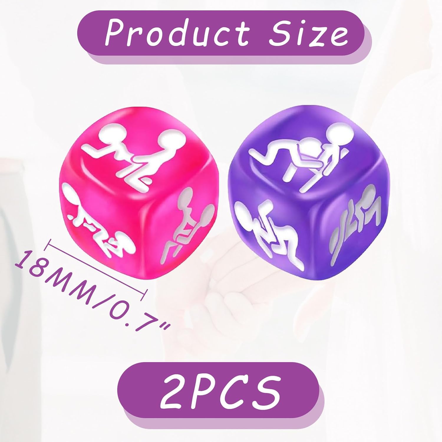 2-Piece Dice Game Set, Seductive Dice for Women and Men, Sex Positions for Couples, Kama Sutra Sex Game for Adults, Erotic Cube Sex Positions Textbook for Couples for Couples Adults – Bild 2