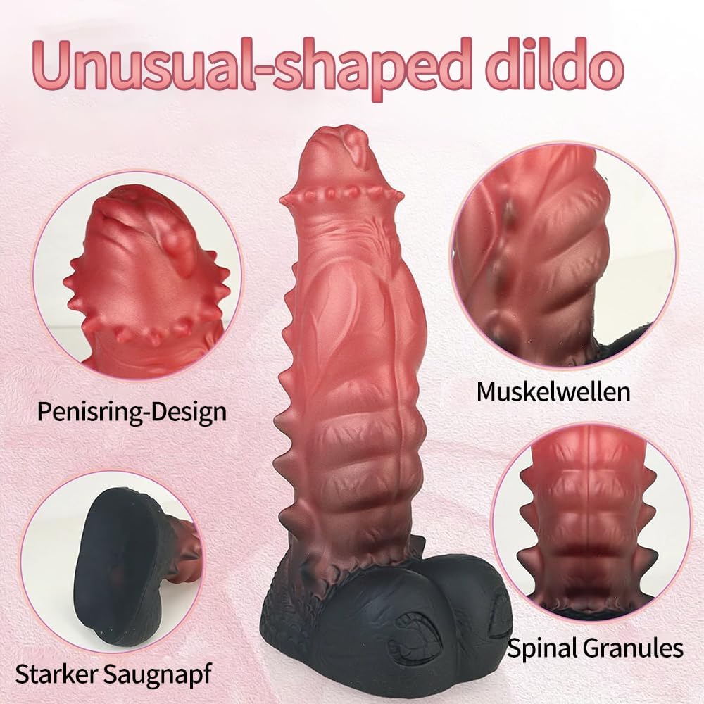 Veyjuns XXL Monster Dildo Alien Realistic Fantasy Dildo Silicone with Suction Cup Giant Plug G-Spot Stimulator Soft Dildo Sex Toy for Men Women Couples (S) – Bild 2