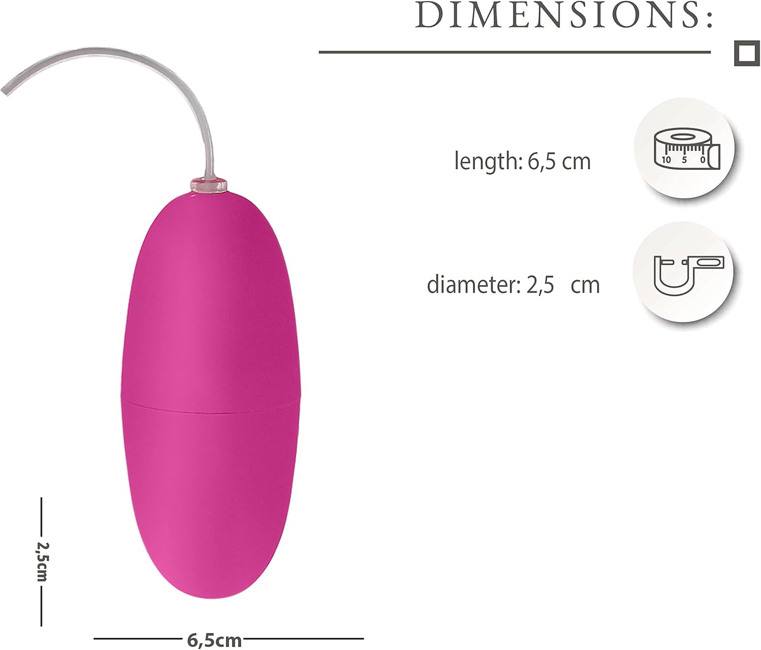 FOPS M14 Bullet Vibration for Women Vibrating Egg Pink 6 Diameter 2.5 cm 10 Vibration Modes Vibrator with Cable Vibration Egg for Women Bullet Vibrators & Vibration Egg Vibrator – Bild 4
