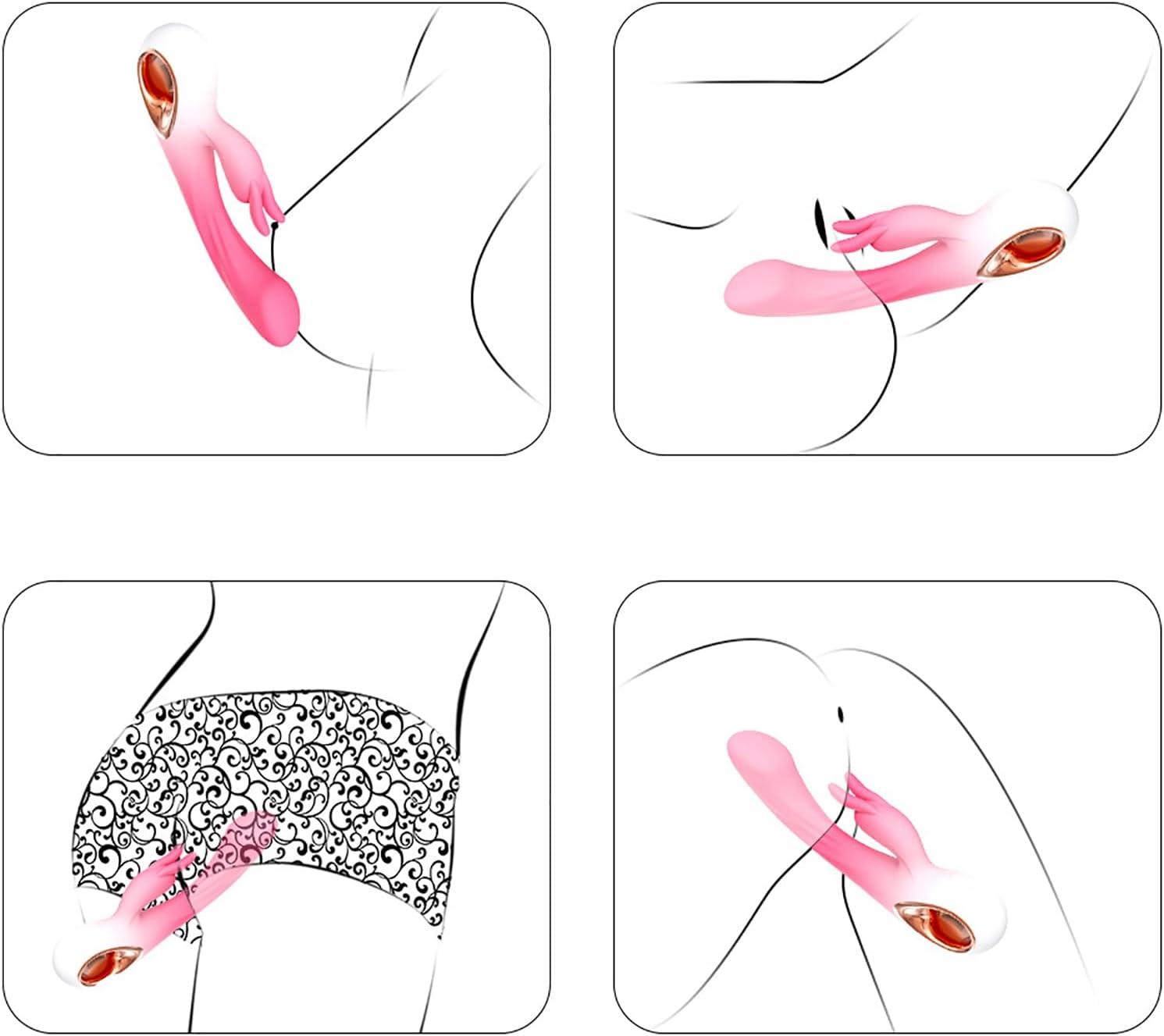 LYAMais Vibration for Women, Dildo Vibrator, G-Spot Vibrator Sets with Clitoral Stimulation, Rabbit Vibrators, 10 Vibration Modes, Clitoris Stimulator for Her, Sex Toy for Couples (Colour Gradient – Bild 5