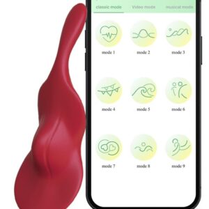 Vibrator with App and Bluetooth for Her Clitoris and G-Spot with 9 Vibration Modes Sex Toy, Portable G-Spot Sex Toys for Couples, Couples Vibrators Dildo, Erotic Sex Toy for Couples Women