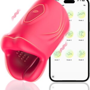 Masturbating for Men Hands-Free Vibrator Masturbator Trainer with 9 Vibration Modes, App Control Sex Toy for Men Glans Vibrator Sex Toy Set for Man Couples Solo