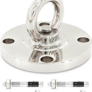 Premium stainless steel bracket up to 250 g for hanging chairs, hammock, punch bag, sling trainer, yoga towel, sun sail, nest swing, hammock, seating, swing.