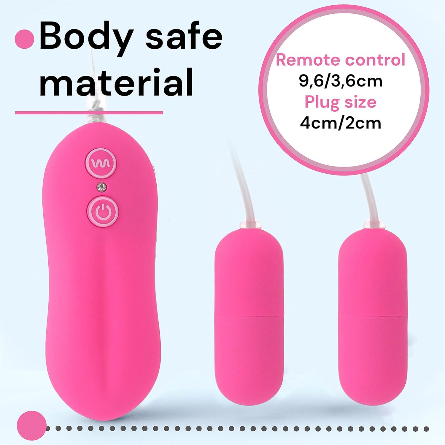 FOPS M14-2 Vibrating Egg with 20 Modes Quiet Mini Vibrator with Cable Control for Women Strong Vibration & Discreet Enjoyment Anywhere Pink Bullet Vibrators & Vibration Eggs Quiet Pink Egg Ball FOPS – Bild 2