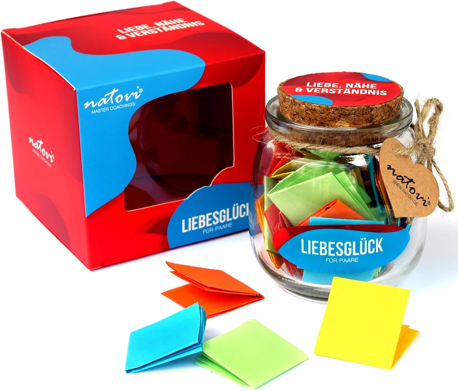 NATOVI Love Happiness Couple Gift for Christmas - 52 Couple Time Cards - Anniversary Gift for Him - Couple Gift for Love, Appreciation & Tenderness - Christmas Gifts – Bild 2