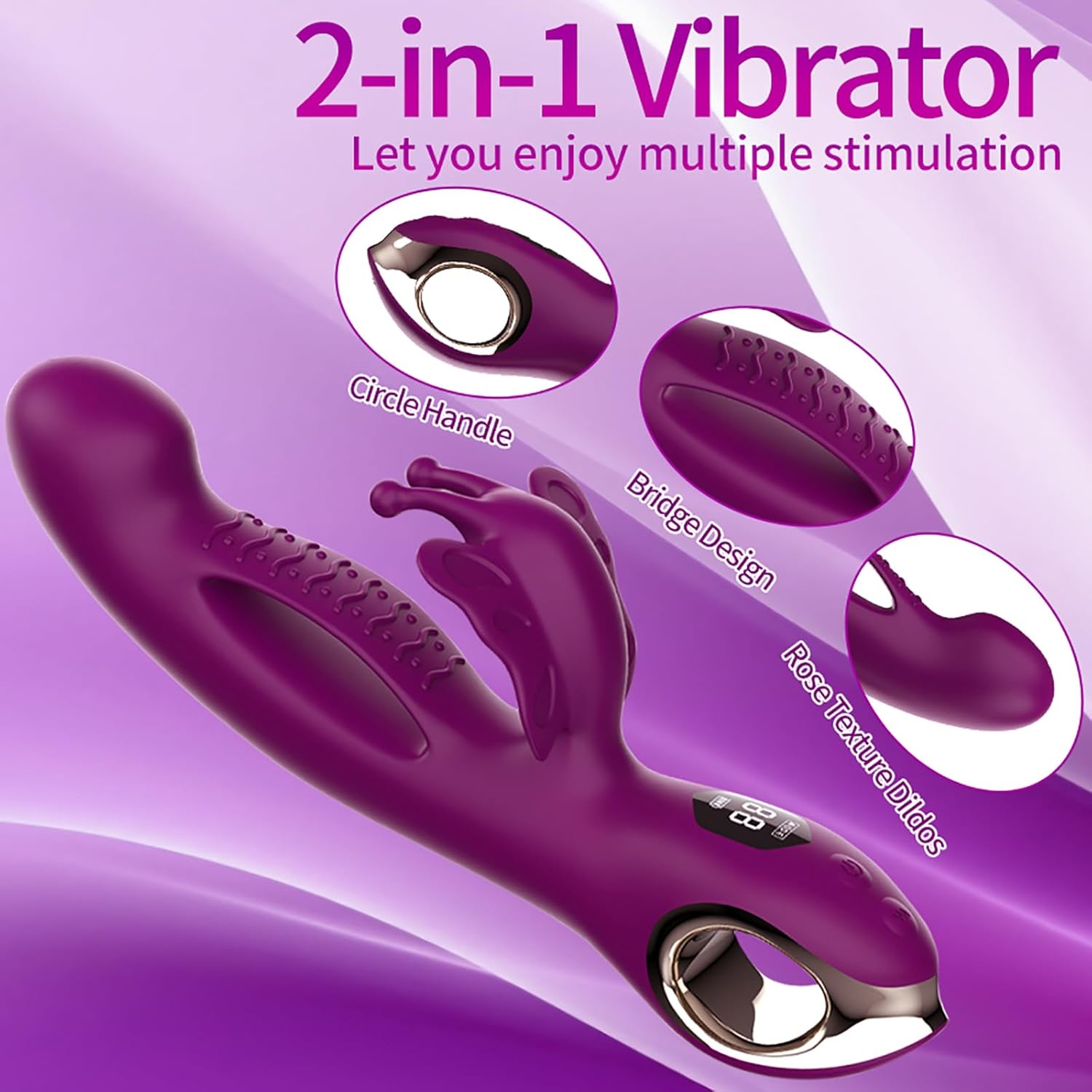 LYAMais Dildo Vibrator Sex Toy for Women Rabbit Vibrator 10 Frequency Vibration 10 Frequency Clitoral Vibration Mode 3 in 1 Dildo Vibrator G-Spot Vibrator for Women Couples Extreme Sex – Bild 5