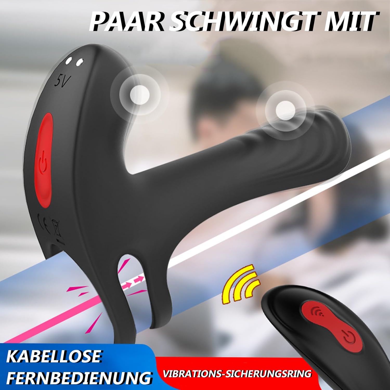 Ring Vibrator Sex Toy for Couples, Ring Erotic Sex Toy for Men with 9 Vibration Modes, Sex Toy Sets for Men Couples Vibrator Sets – Bild 4