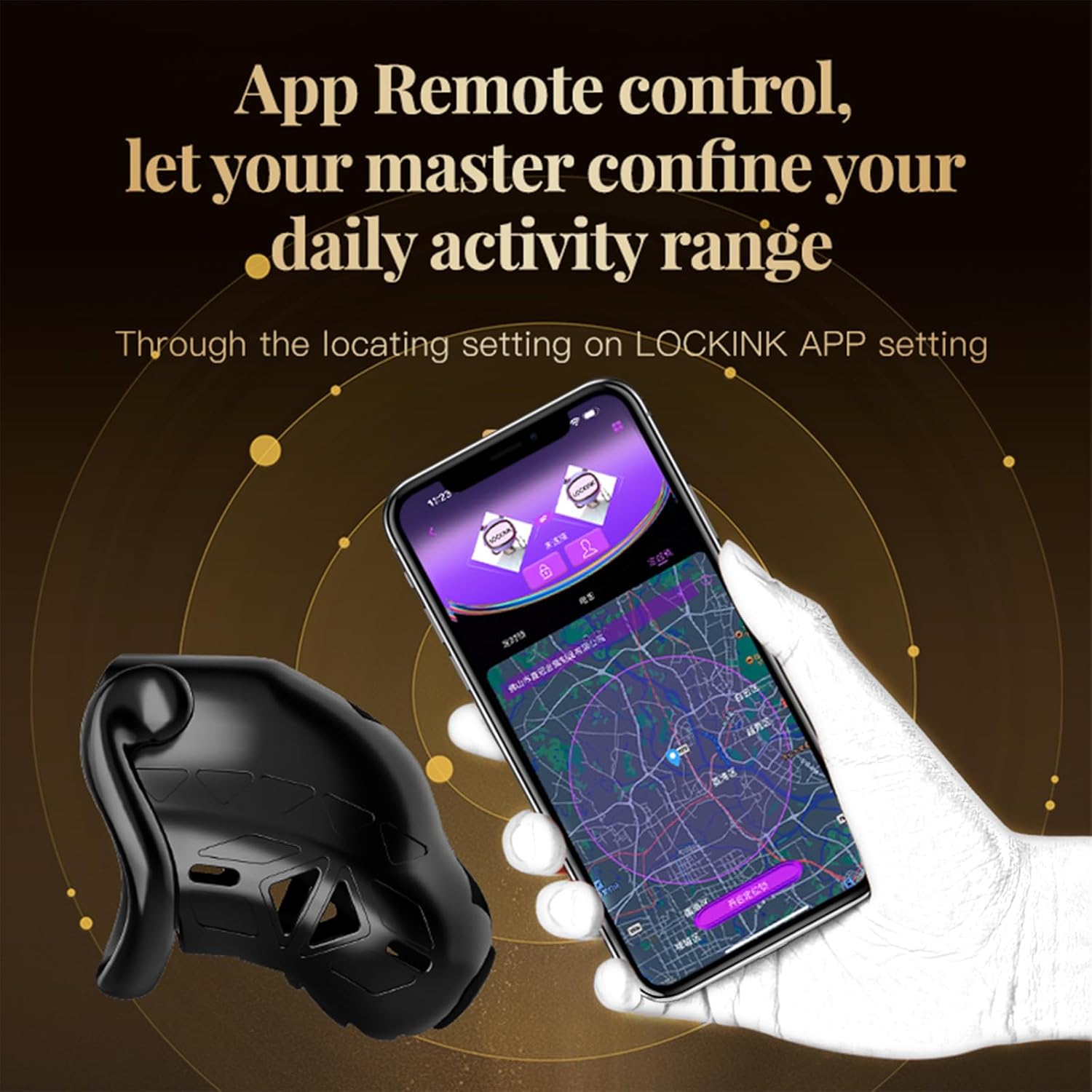 LZMYZ App Remote Control Electric Shock Chastity Cage Male Smart Function Cage Chastity Cage with Time & Positioning Extreme Bondage Stimulate SM Sex Toys for Men Couple – Bild 4