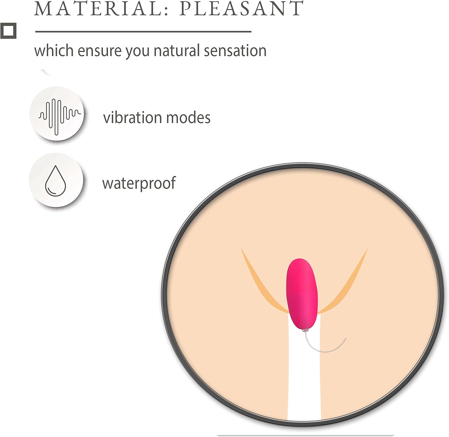 FOPS M14 Bullet Vibration for Women Vibrating Egg Pink 6 Diameter 2.5 cm 10 Vibration Modes Vibrator with Cable Vibration Egg for Women Bullet Vibrators & Vibration Egg Vibrator – Bild 5