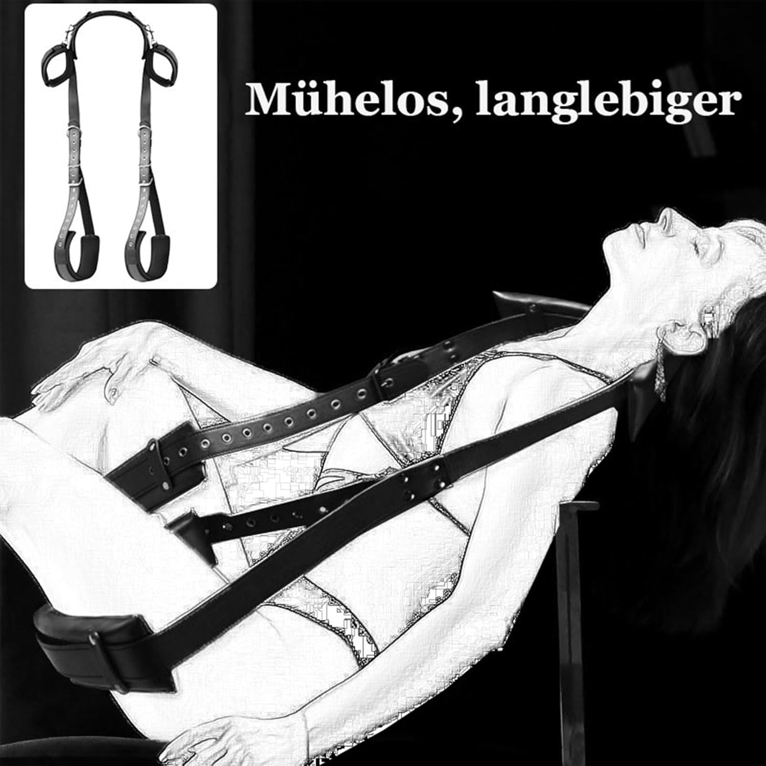 BDSM Sex Bondage Restraints Bondage Set with Handcuffs Ankle Restraints Adjustable Thigh Bandage Ropes and Soft Neck Support Sex Toys for Couples Sex Bondage Set Bondage Set – Bild 3