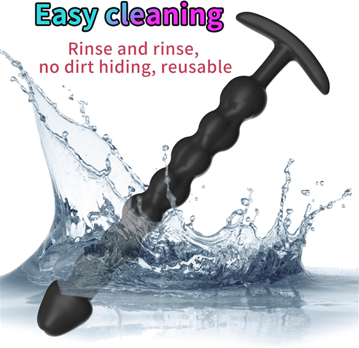 HYSMY Pull Beads with Beads Pull Rings Chain Dildo Neutral Plug Suitable for Couples and Individuals Body Safety Silicone Sex Toy (M) – Bild 4