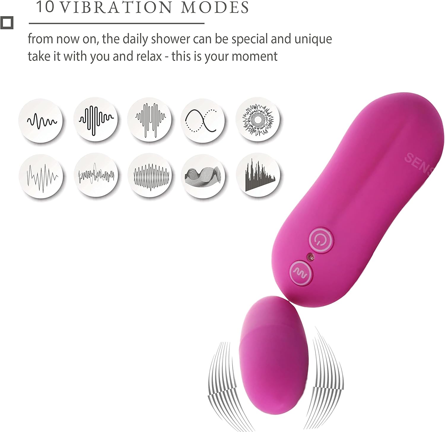 FOPS M14 Bullet Vibration for Women Vibrating Egg Pink 6 Diameter 2.5 cm 10 Vibration Modes Vibrator with Cable Vibration Egg for Women Bullet Vibrators & Vibration Egg Vibrator – Bild 3