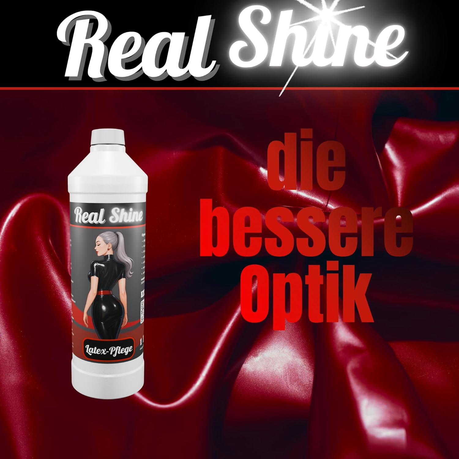 Optimal Products Latexpflege REALSHINE Silikonöl Kanister I dermatologisch getestetes Öl für Latex I professionelle Gummipflege & ergiebige Anziehhilfe I geruchslose Latexpflege für Hochglanz-Optik – Bild 4