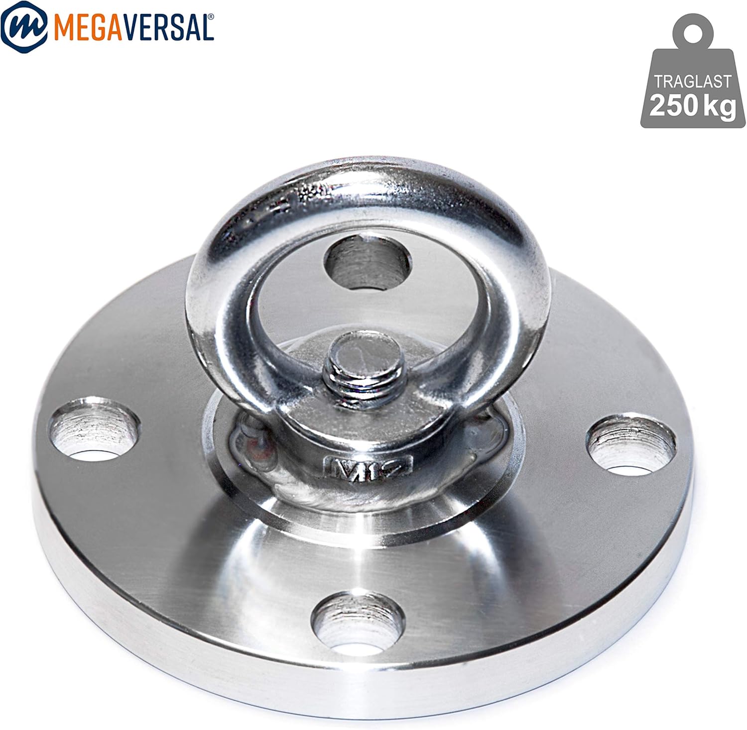 Premium stainless steel bracket up to 250 g for hanging chairs, hammock, punch bag, sling trainer, yoga towel, sun sail, nest swing, hammock, seating, swing. – Bild 5