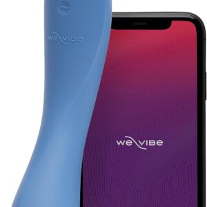 We-Vibe Rave 2 G-Spot Vibrator – App Controlled Vibrator – Uniquely Shaped Indoor Massager – 10 Vibration Modes – G-Spot Stimulator – Waterproof & Rechargeable Sex Toy for Couples – Blue