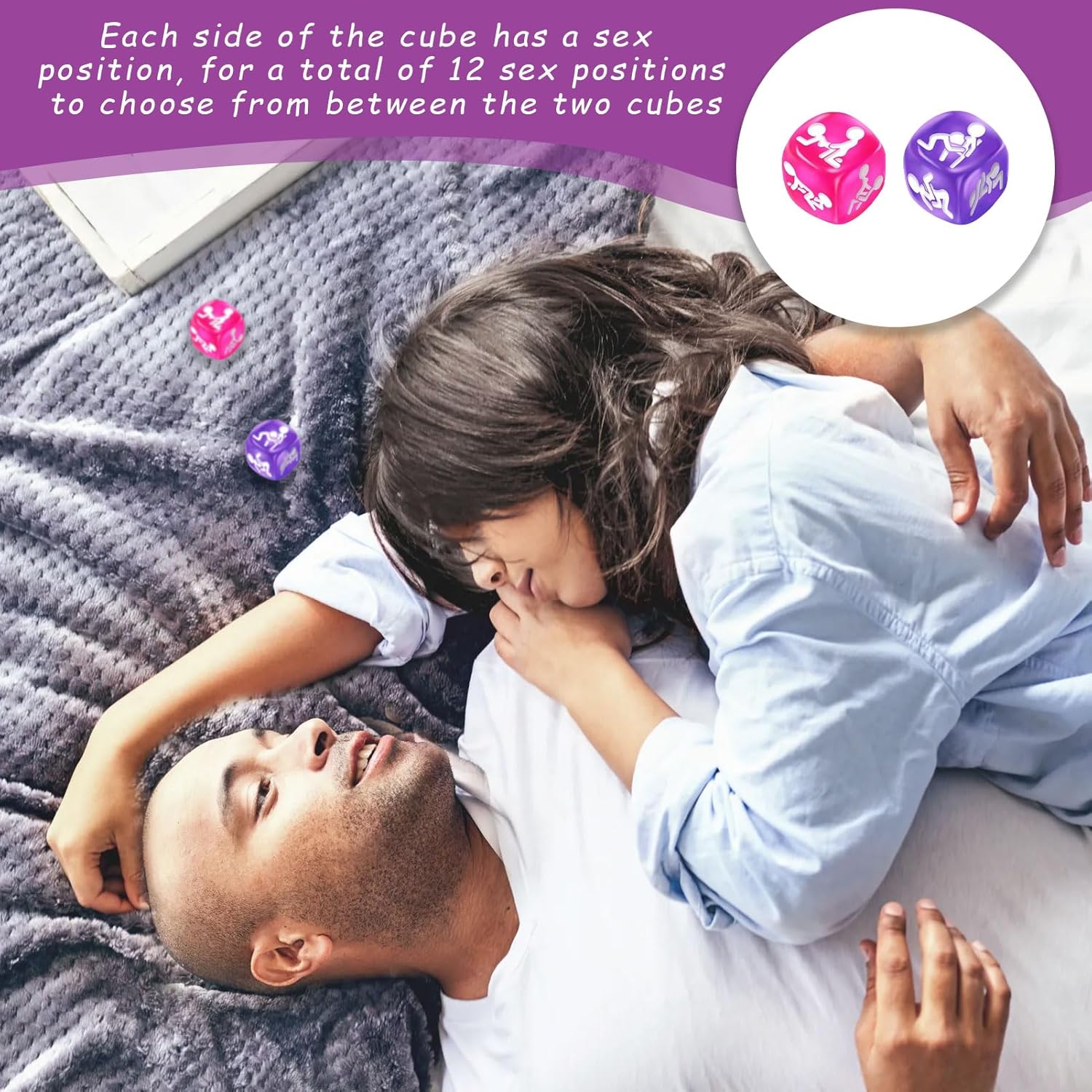 2-Piece Dice Game Set, Seductive Dice for Women and Men, Sex Positions for Couples, Kama Sutra Sex Game for Adults, Erotic Cube Sex Positions Textbook for Couples for Couples Adults – Bild 4