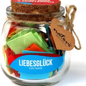 NATOVI Love Happiness Couple Gift for Christmas – 52 Couple Time Cards – Anniversary Gift for Him – Couple Gift for Love, Appreciation & Tenderness – Christmas Gifts