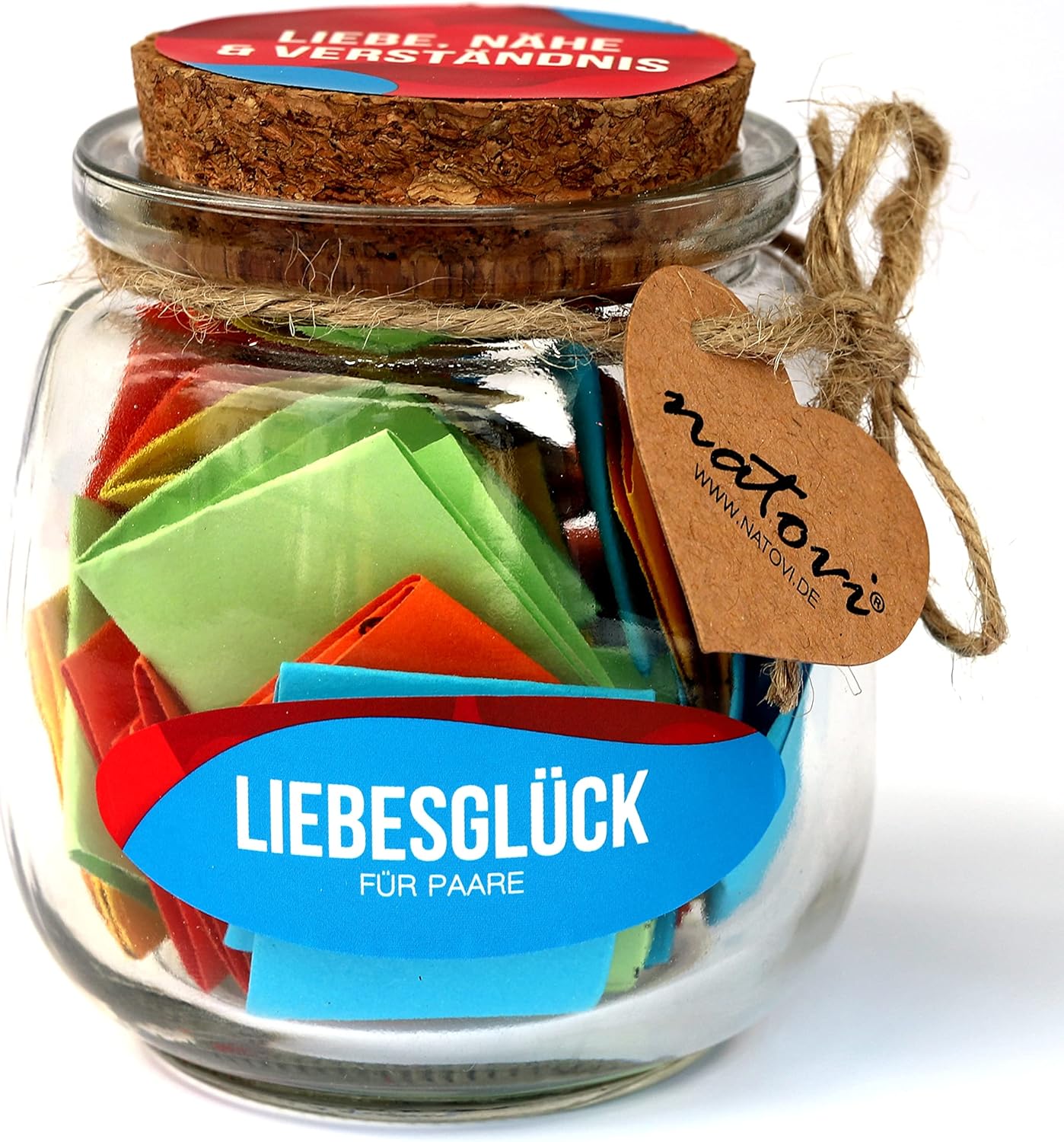 NATOVI Love Happiness Couple Gift for Christmas - 52 Couple Time Cards - Anniversary Gift for Him - Couple Gift for Love, Appreciation & Tenderness - Christmas Gifts