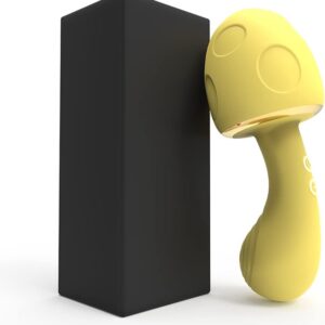 Mini Vibrators Rabbit for Her Clitoris and G-Spot with 10 Vibrators with Shock Function Clitoral Nipple Stimulator Erotic Sex Toy for Couples and Women (Yellow)