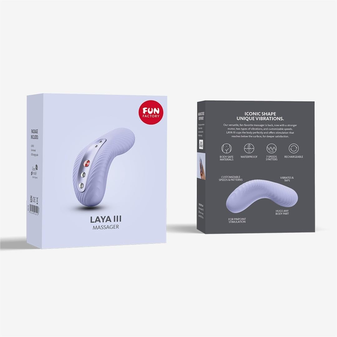 FUN FACTORY Laya III Suspended Vibrator (Soft Purple) - Deep Stimulating Sex Toy in Iconic Design for Accurate Clitoral Stimulation - Skin-friendly, Medical Silicone, Made in Germany – Bild 9