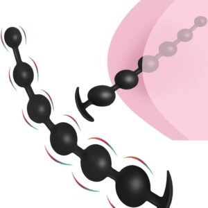 Love Balls Silicone Balls Butt Plug with 6 Balls Plug Chain Beads for Men and Women Extra Long Dildo Plug Sex Toy Sex Toy