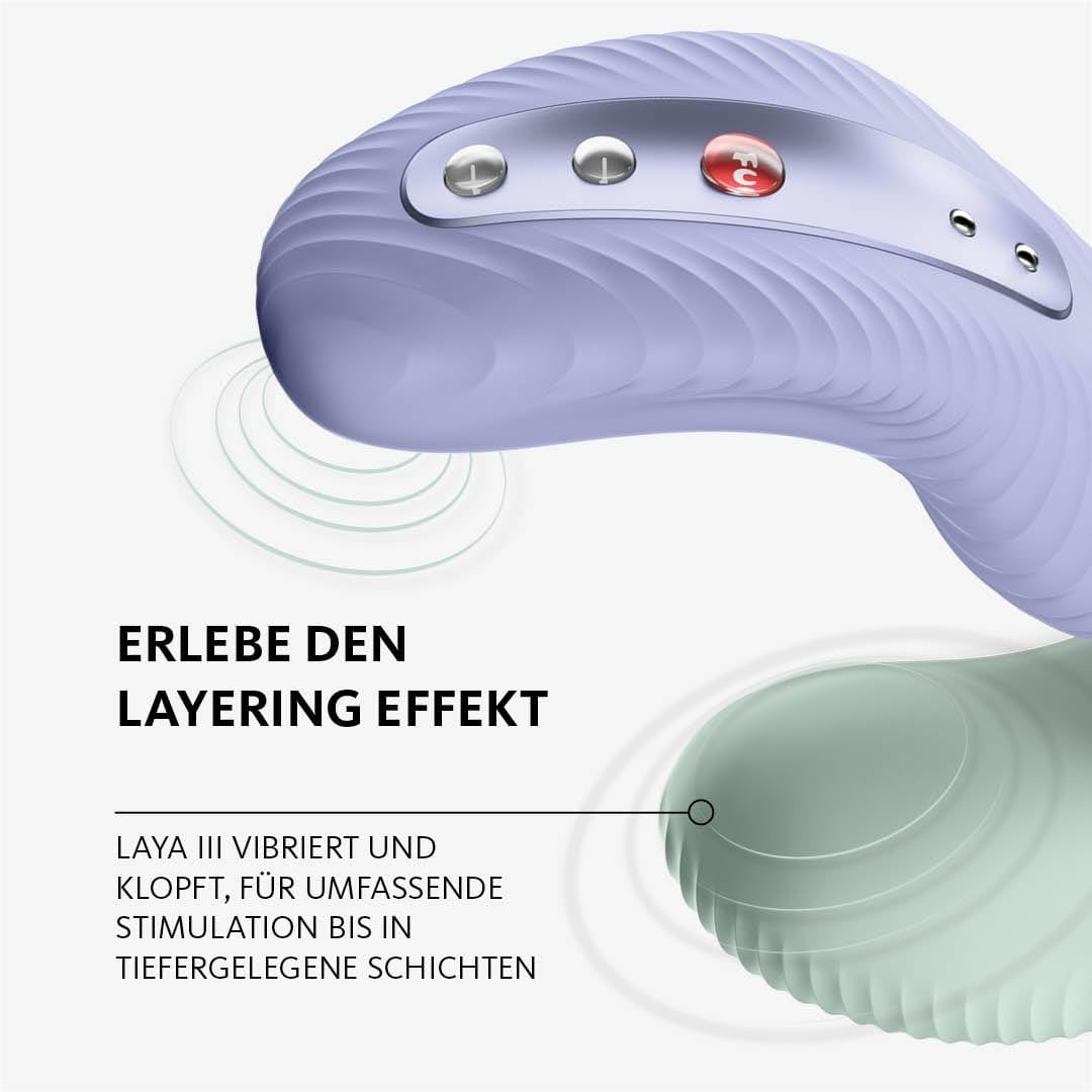 FUN FACTORY Laya III Suspended Vibrator (Soft Purple) - Deep Stimulating Sex Toy in Iconic Design for Accurate Clitoral Stimulation - Skin-friendly, Medical Silicone, Made in Germany – Bild 8