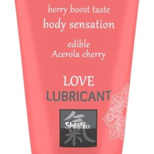 SHIATSU Edible water-based lubricant with the exquisite taste of Acerola Cherry Pamper your senses 75 ml