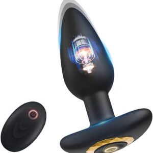 (M) Vibrators for Men, Prostate Stimulator with 10 Intense Vibrations, Stronger Pleasure Exploration, Silicone Anus Plug with Remote Control, Sex Toy for Couples, Men, Women