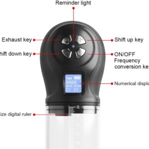 Electric Pump for Men Vacuum Pump Extension Masturbation Aid Effective for Enlargement Erection Stimulation Sex Toy Masturbating for Men Electric