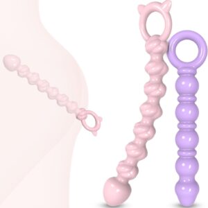 Balls Plug for Women Men, 2 Beads Sex Toy Set Women Men, Balls Chain Plug Butt Plug Sex Toy Set, Dildo Butt Shower Shower for Sex (2-in-1)