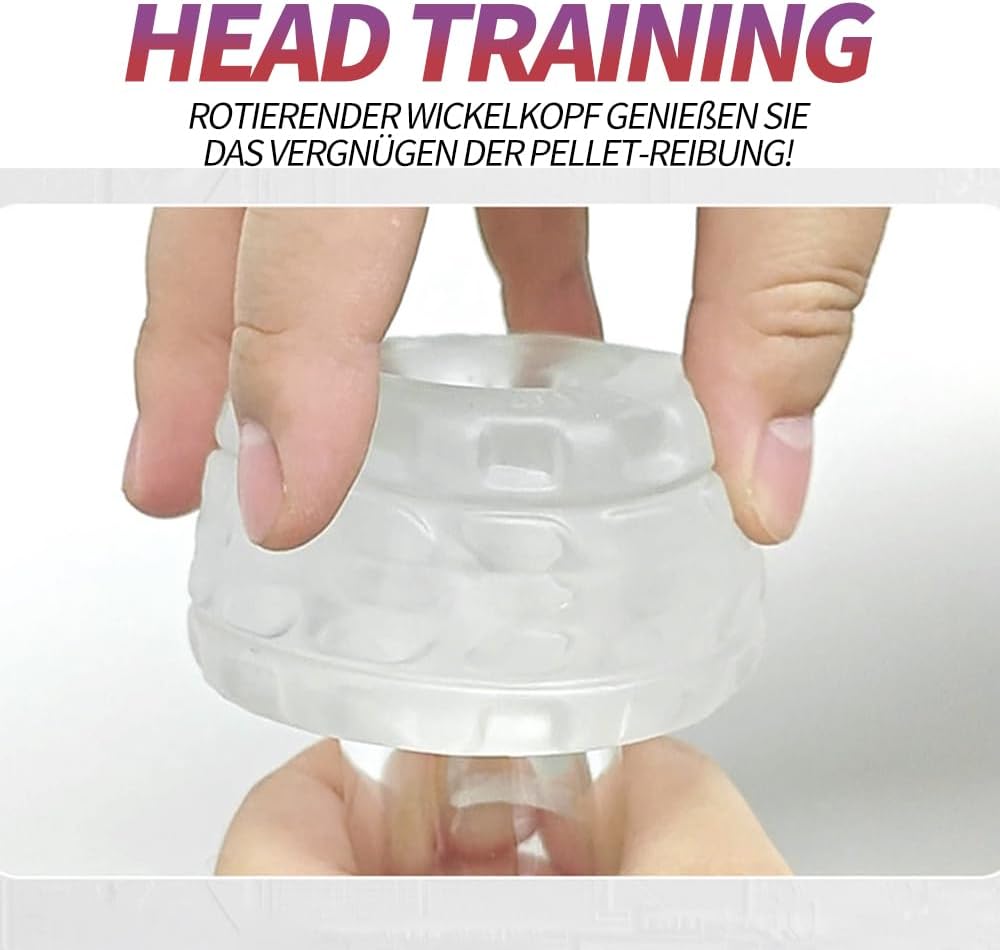 Pocket Pussy for Men in Hoop Design, Masturbator Realistic Vagina Masturbation Egg, Male Masturbator with Particles, Soft Portable Sex Toy for Men (White) – Bild 6