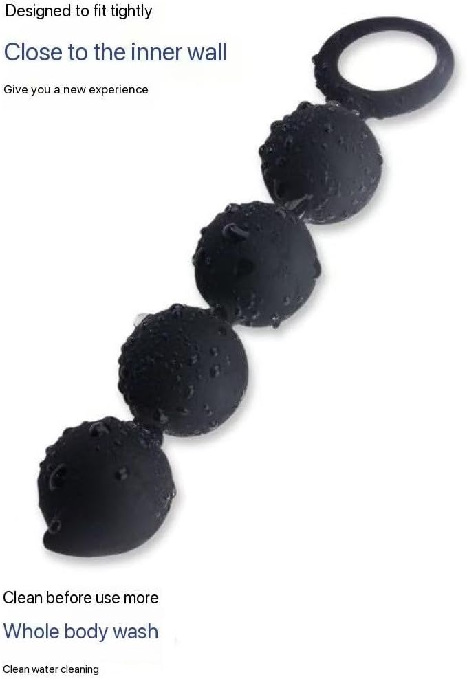 Silicone Balls Chain with 4 Balls Plugs Beads Sex Toy Hook Anus Masturbator for Masturbating Stimulation Dilators Sex Toy for Men and Women ( Balls) – Bild 2