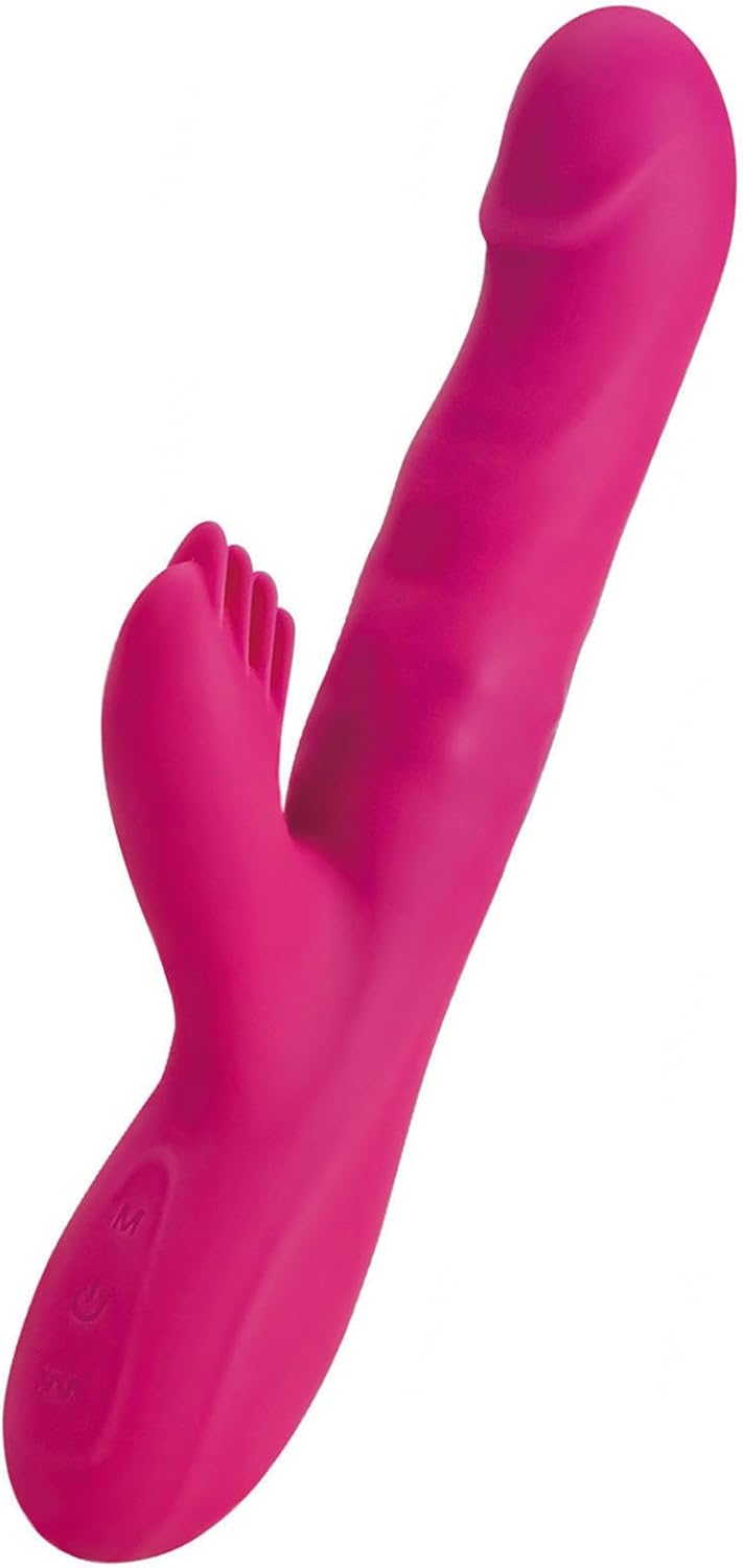 G-Spot Vibrator, Silicone Vibration for Women Clitoris, 10 Vibration Modes with 3 Telescopic Functions, Rotating Modes, Rabbit Vibrators, Sex Toy for Women, Erotic Sex Toy Set, Rose Red