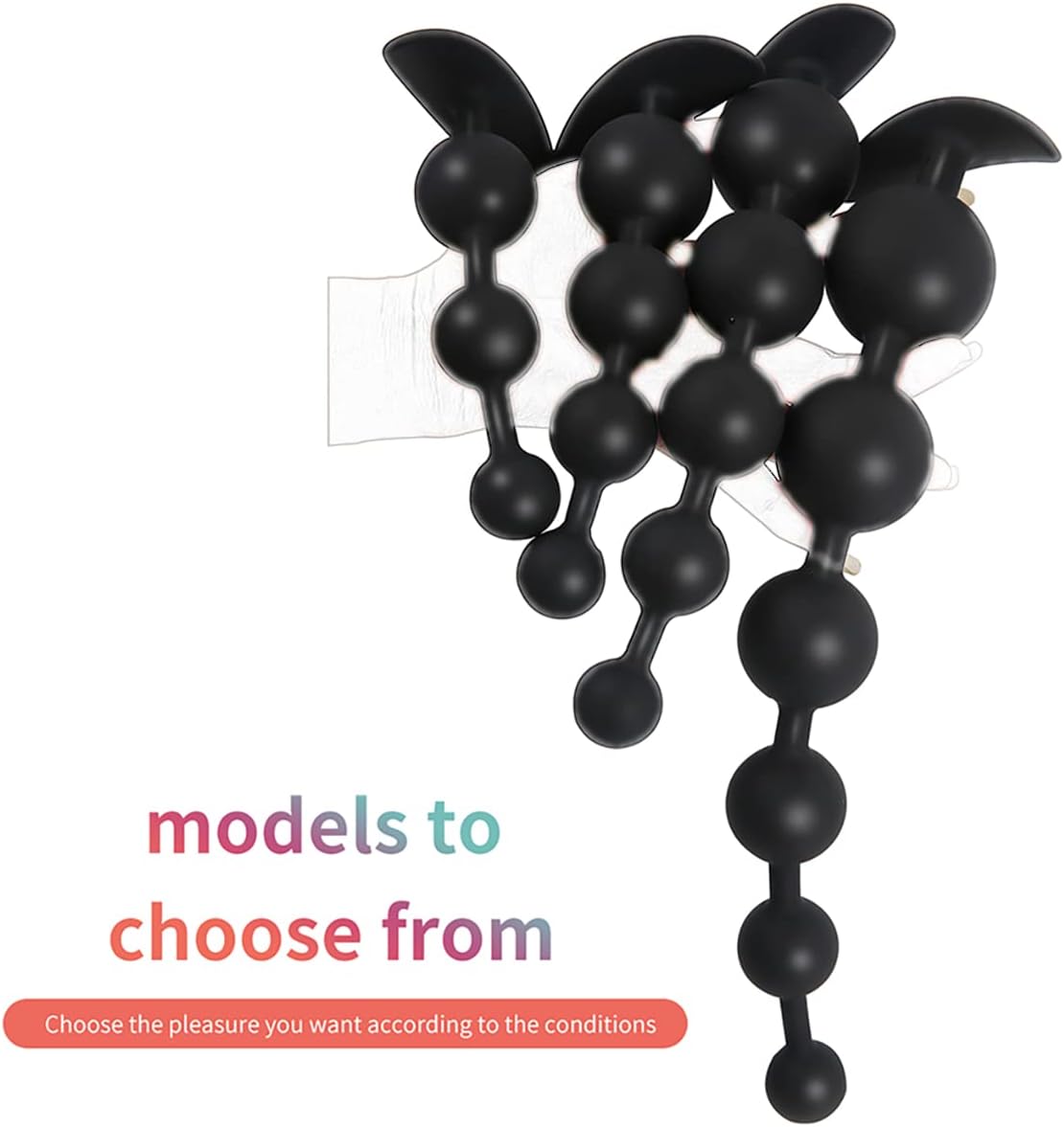 Jixaxe Silicone Chain Beads, Balls, Butt Plug, Flexible, Skin-Friendly, Trainer Balls, Sex Toy for Men, Women, Couples ( Chain with 3 Balls) – Bild 7