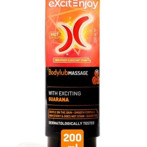 EXCITE MAN OR WOMAN Water Based Lubricant and Massage Gel 2 in 1 With Organic Guaraná 200ml