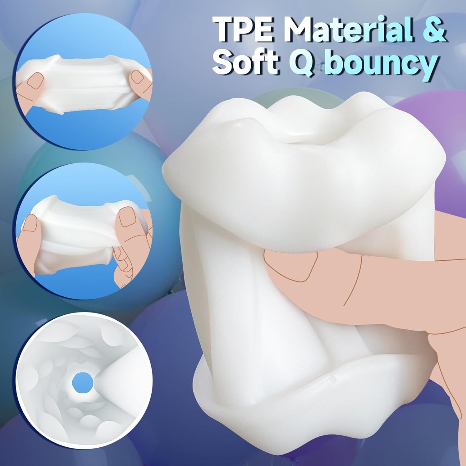 Electric Masturbating for Men with Handles, Sex Toy for Men with 3 Telescopic Functions and 9 Vibrations, Masturbating for Men, Pocket Pussy Masturbators – Bild 6