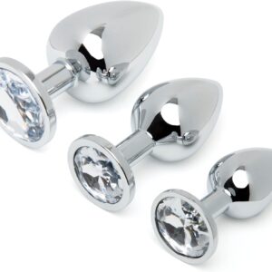 Plug Set, Premium 3 Sizes, Butt Plugs Made of Metal, Comfortable and Safe, Toys for Men and Women, Hygienic Toy, Experience for Beginners and Advanced Users