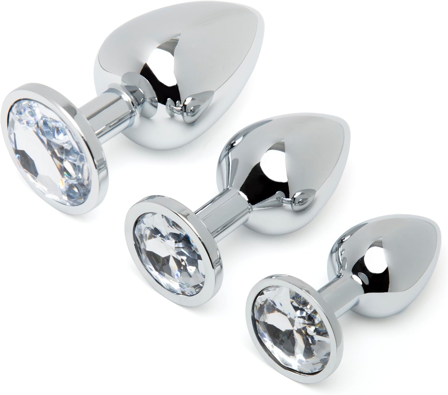 Plug Set, Premium 3 Sizes, Butt Plugs Made of Metal, Comfortable and Safe, Toys for Men and Women, Hygienic Toy, Experience for Beginners and Advanced Users