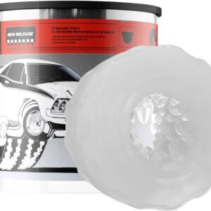 Pocket Pussy for Men in Hoop Design, Masturbator Realistic Vagina Masturbation Egg, Male Masturbator with Particles, Soft Portable Sex Toy for Men (White)