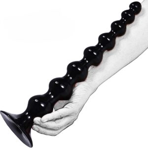 Balls, Ball Dilator, 250 mm, Chain with 8 Balls of Different Sizes, Qiyasex Dildo with Suction Cup, Silicone Plug, Extended Masturbator, Sex Toy for Men and Women (S)
