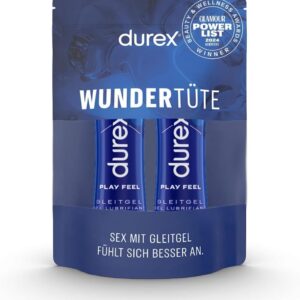 Durex Play Feel Lubricant – Water-Based Lubricant for Pleasant Lubrication, Gentle & pH Friendly – 2 x 100 ml