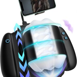 Electric Masturbating for Men with Handles, Sex Toy for Men with 3 Telescopic Functions and 9 Vibrations, Masturbating for Men, Pocket Pussy Masturbators